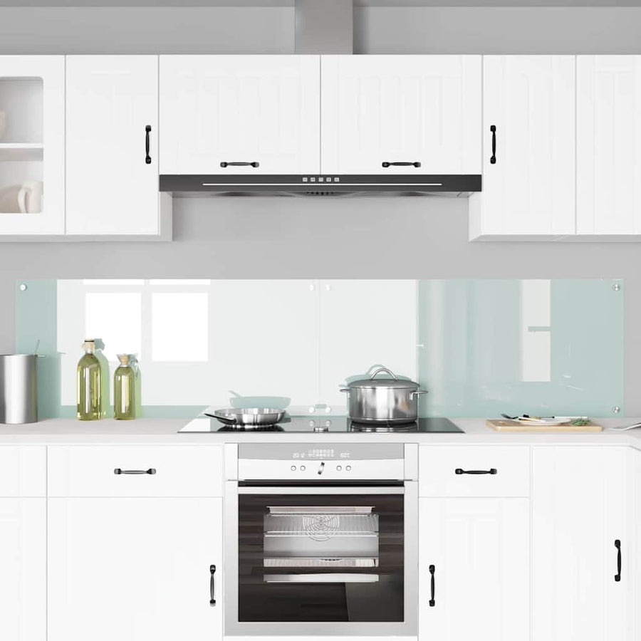 Keuken Achterwand 2 pcs Wit 110 x 50 cm gehard glas