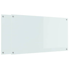 Keuken Achterwand 2 pcs Wit 110 x 60 cm gehard glas