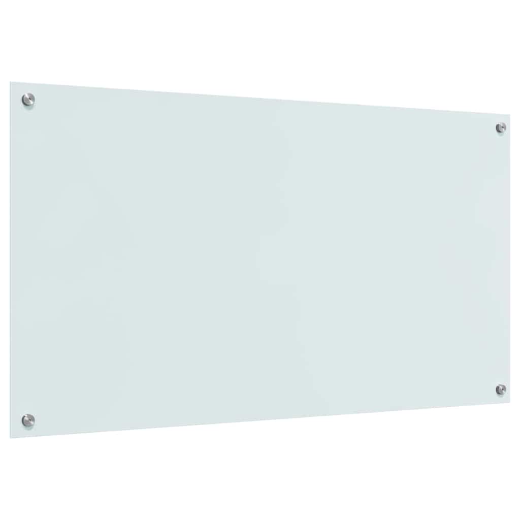 Keuken Achterwand 2 pcs Wit 110 x 60 cm gehard glas