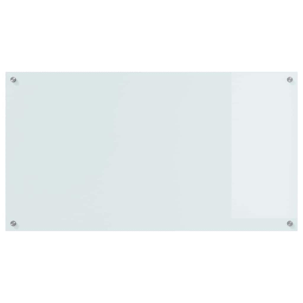 Keuken Achterwand 2 pcs Wit 110 x 60 cm gehard glas