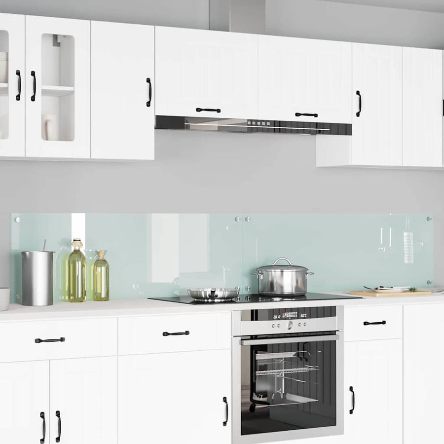 Keuken Spatscherm 2 pcs Wit 120 x 40 cm gehard glas