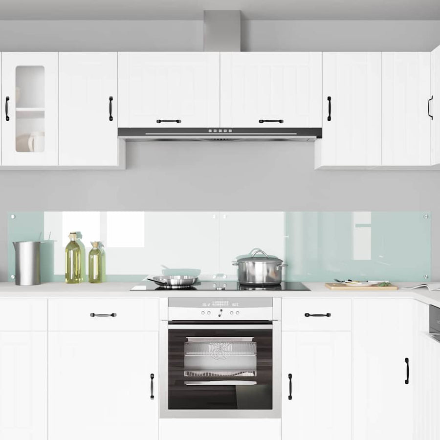 Keuken Spatscherm 2 pcs Wit 120 x 40 cm gehard glas