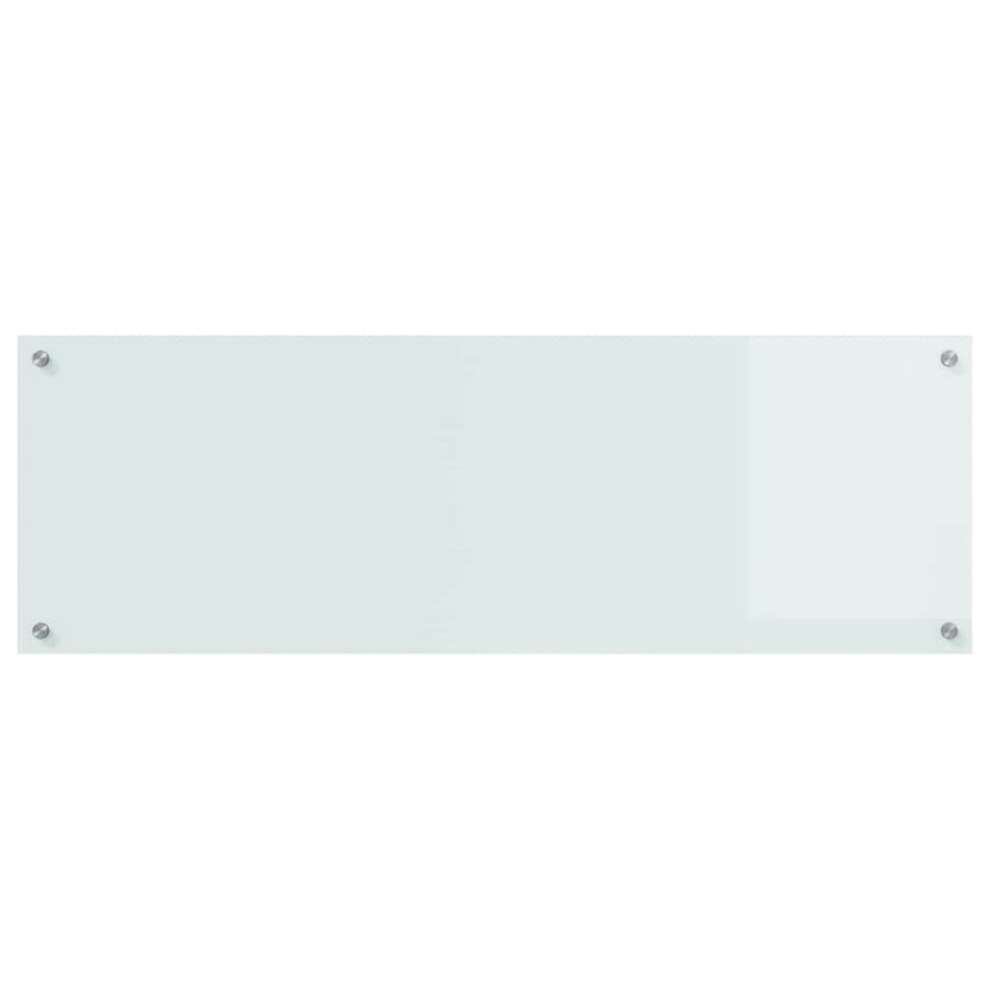 Keuken Spatscherm 2 pcs Wit 120 x 40 cm gehard glas