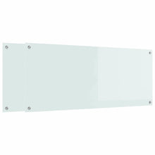 Keukenachterwand 2 pcs Wit 120 x 50 cm gehard glas