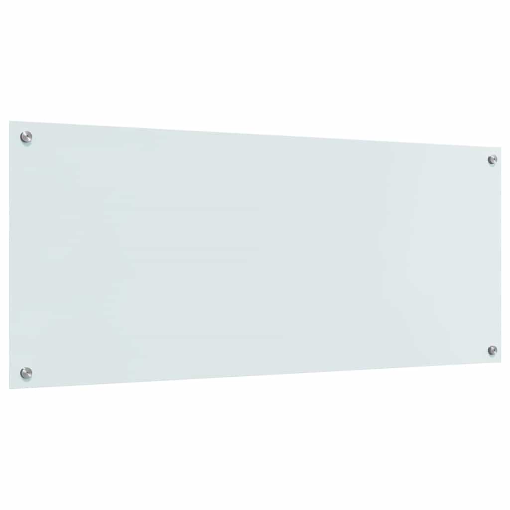 Keukenachterwand 2 pcs Wit 120 x 50 cm gehard glas
