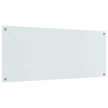 Keukenachterwand 2 pcs Wit 120 x 50 cm gehard glas