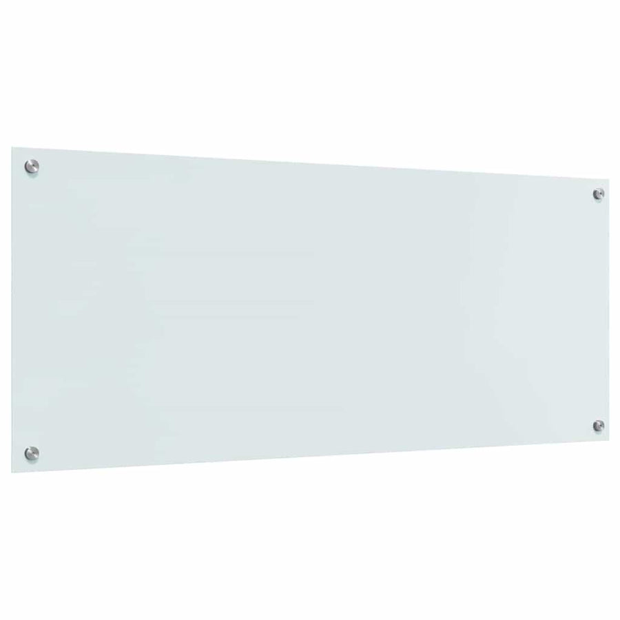 Keukenachterwand 2 pcs Wit 120 x 50 cm gehard glas
