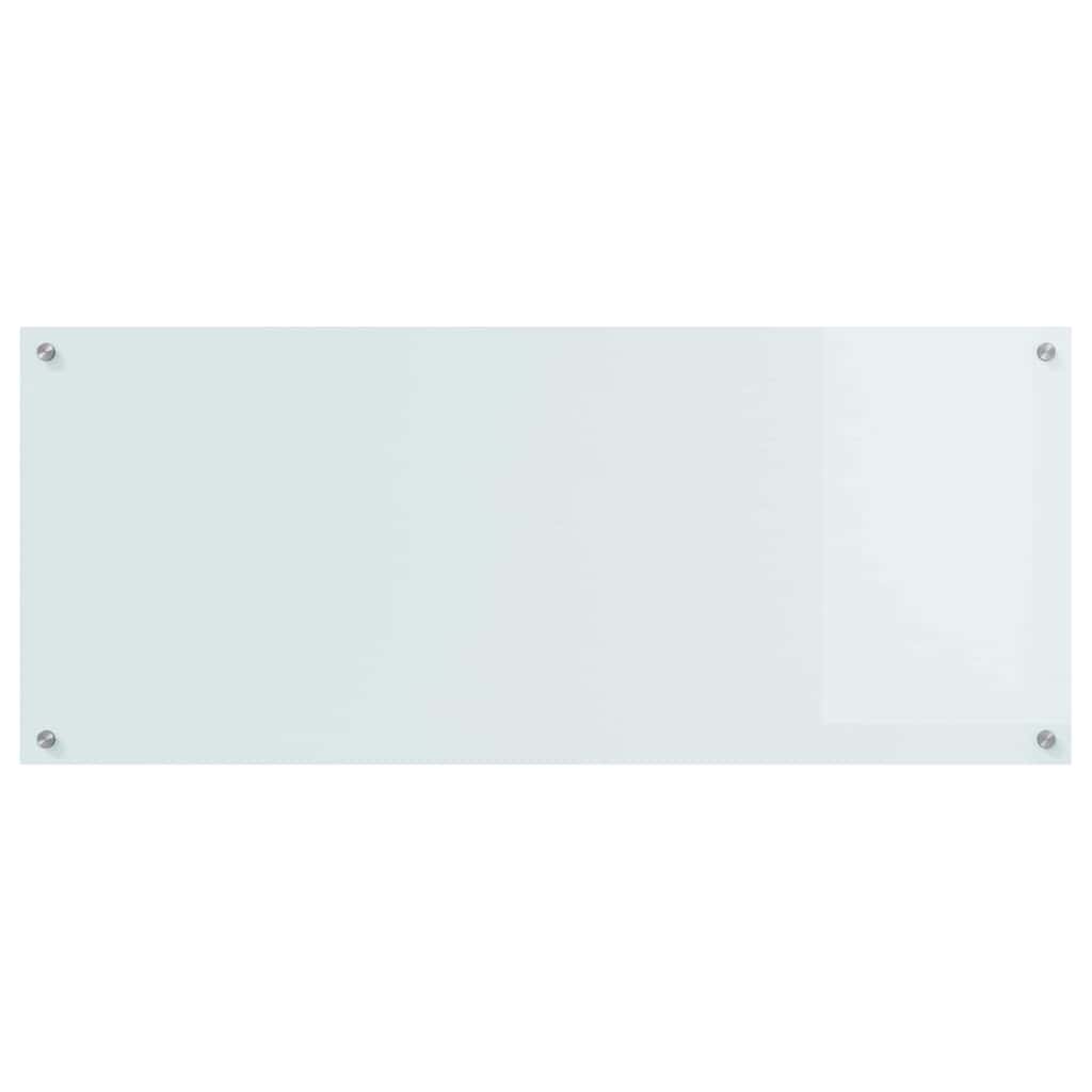 Keukenachterwand 2 pcs Wit 120 x 50 cm gehard glas