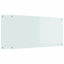 Keukenachterwand 2 pcs Wit 120 x 60 cm gehard glas