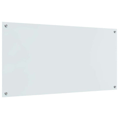 Keukenachterwand 2 pcs Wit 120 x 60 cm gehard glas