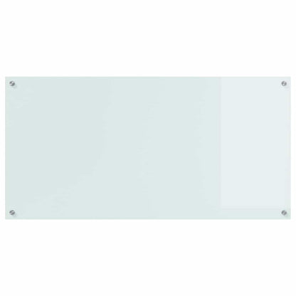 Keukenachterwand 2 pcs Wit 120 x 60 cm gehard glas