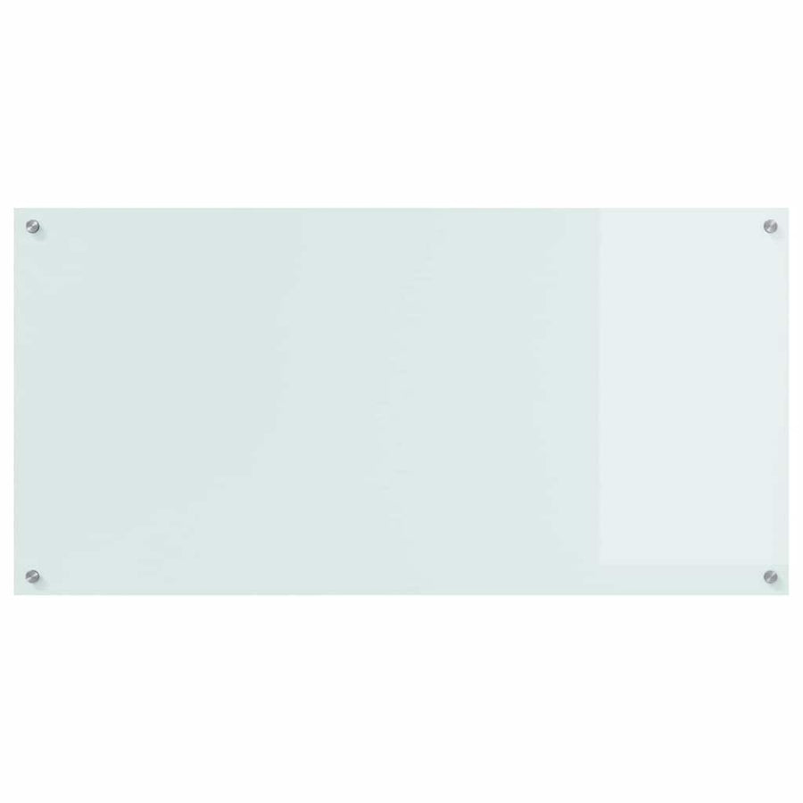 Keukenachterwand 2 pcs Wit 120 x 60 cm gehard glas