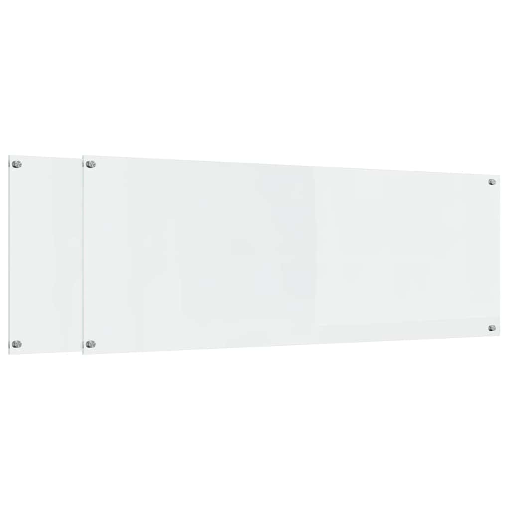Keuken Achterwand 2 pcs Doorzichtig 110 x 40 cm gehard glas