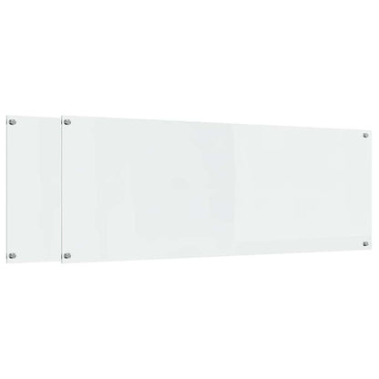 Keuken Achterwand 2 pcs Doorzichtig 110 x 40 cm gehard glas