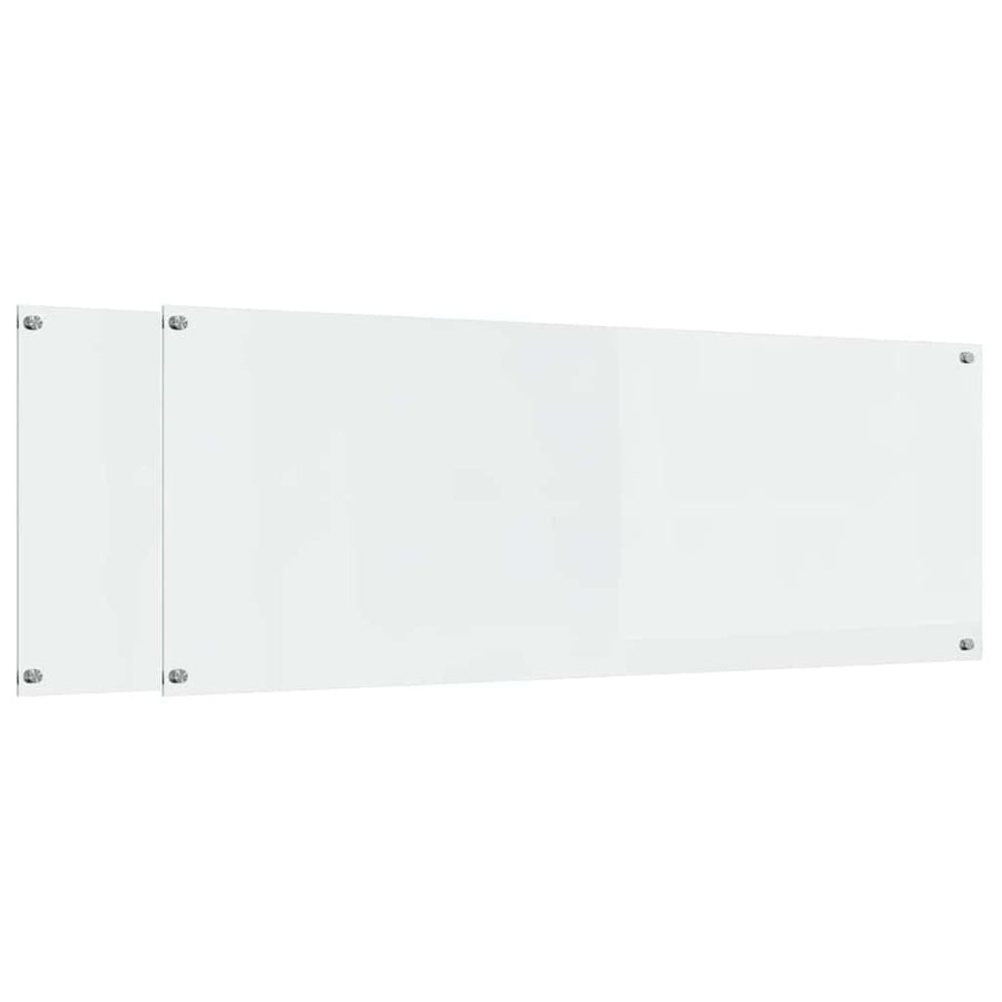 Keuken Achterwand 2 pcs Doorzichtig 110 x 40 cm gehard glas