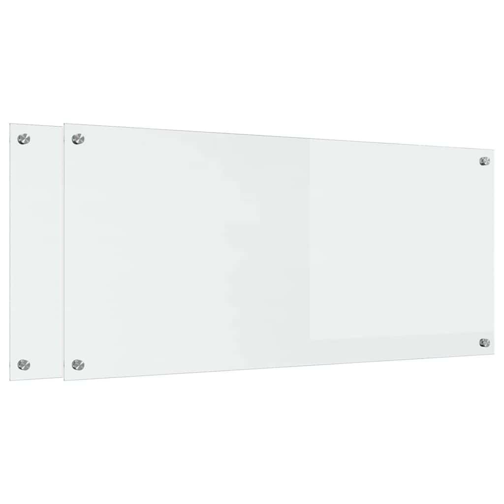 Keuken Achterwand 2 pcs Doorzichtig 110 x 50 cm gehard glas