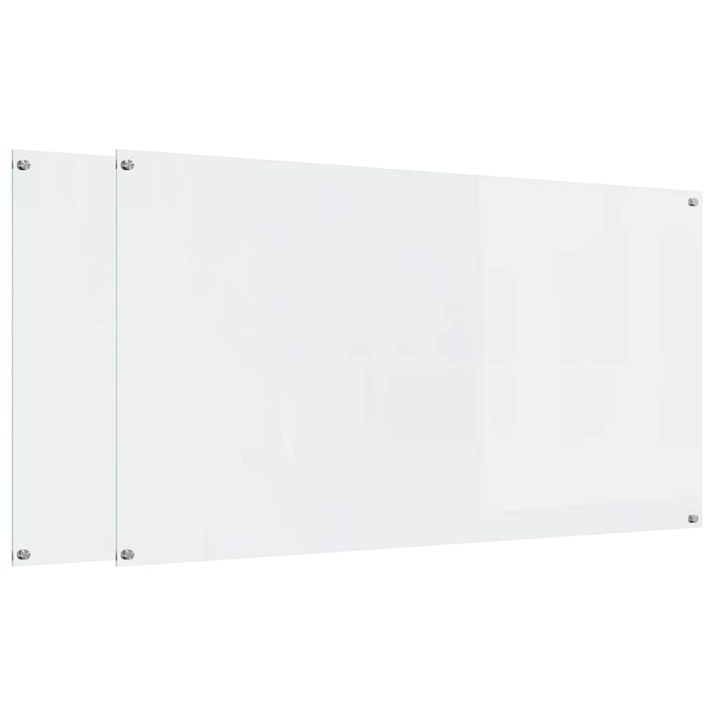 Keuken Spatscherm 2 Pcs 110 X 60 Cm Gehard Glas Doorzichtig 2