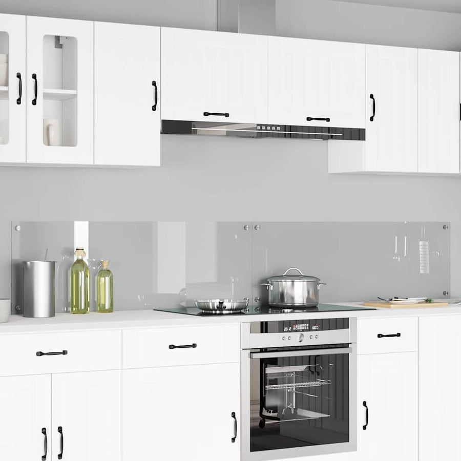 Keuken Achterwand 2 pcs Doorzichtig 120 x 40 cm gehard glas
