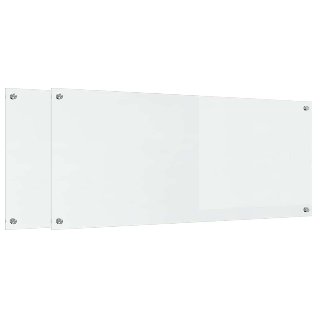 Keuken Achterwand 2 pcs Doorzichtig 120 x 50 cm gehard glas