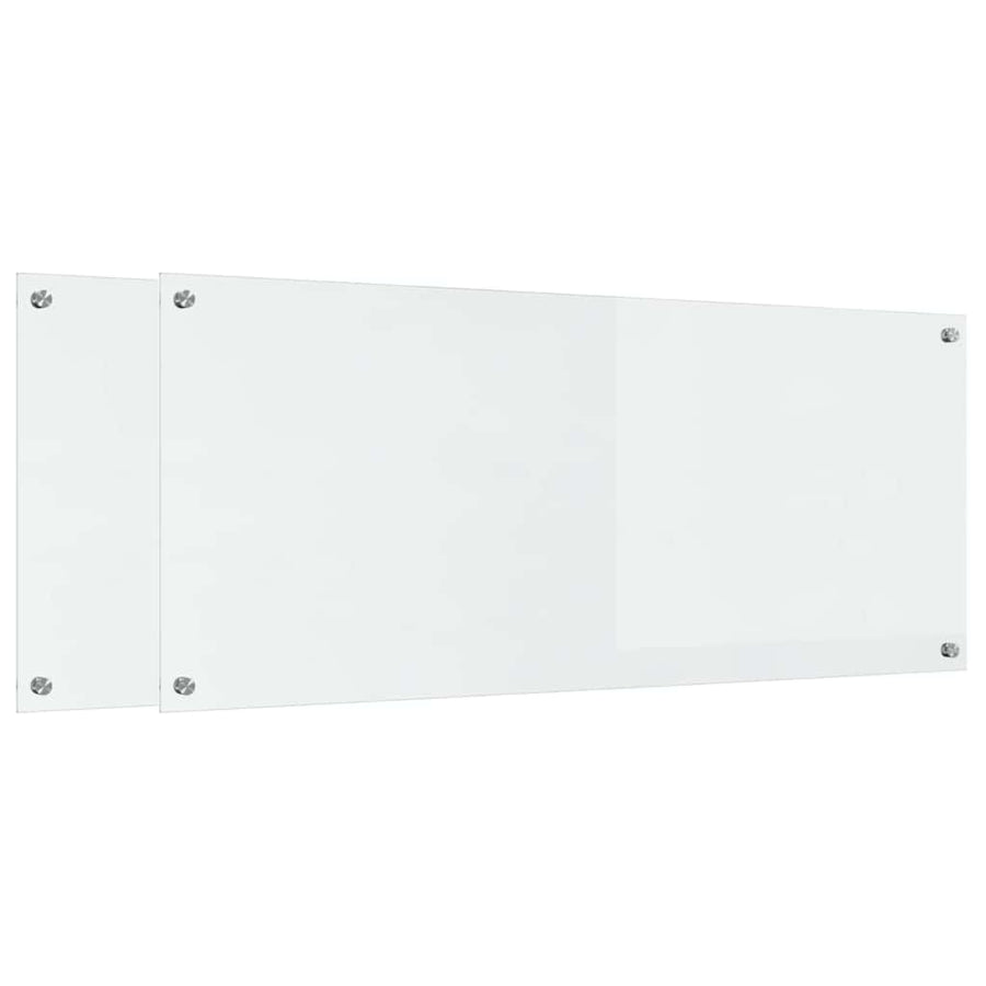 Keuken Achterwand 2 pcs Doorzichtig 120 x 50 cm gehard glas
