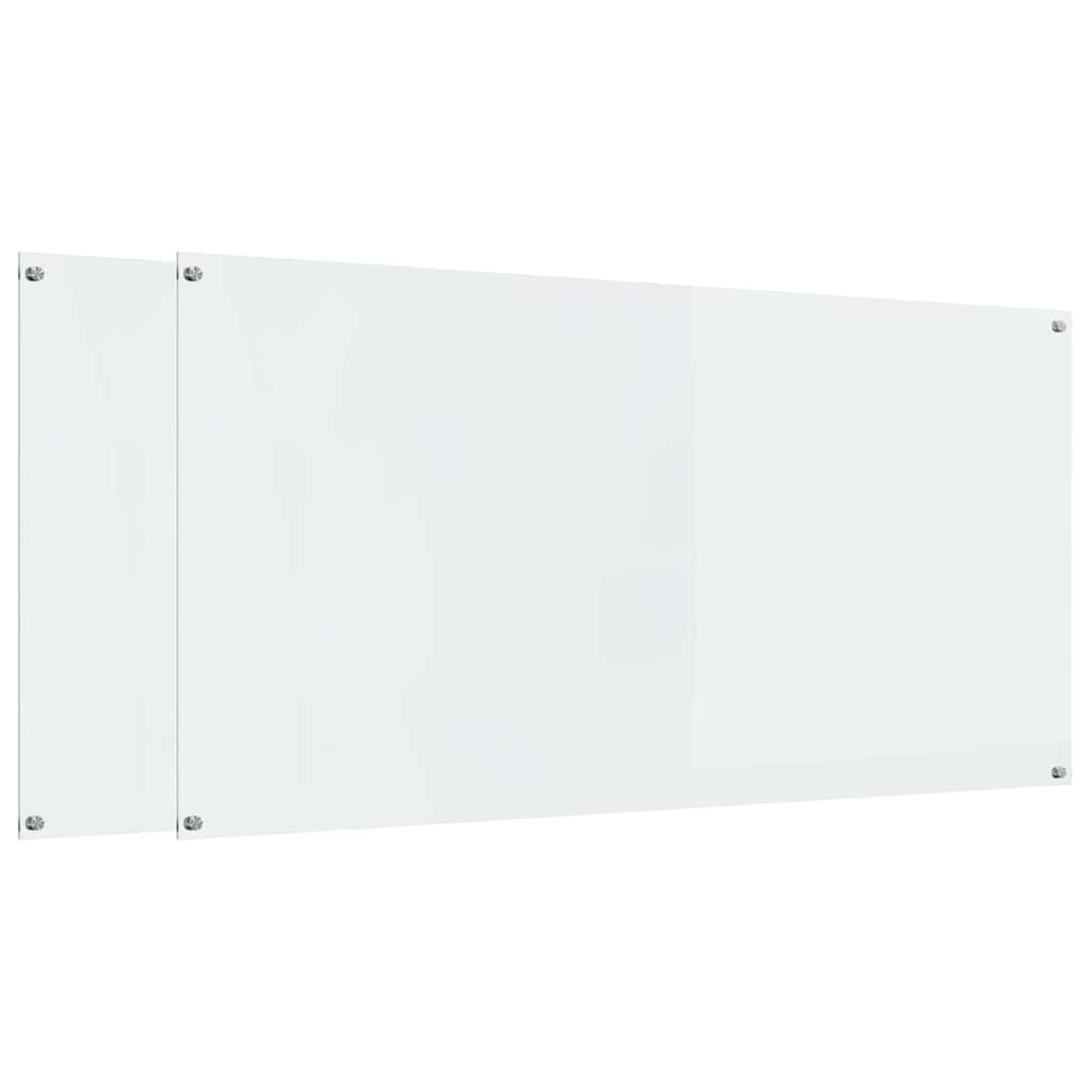 Keuken Achterwand 2 pcs Doorzichtig 120 x 60 cm gehard glas