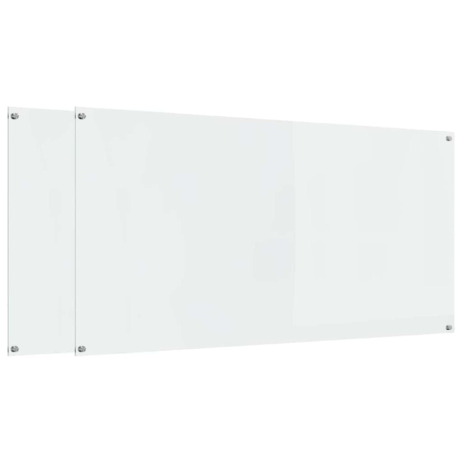 Keuken Achterwand 2 pcs Doorzichtig 120 x 60 cm gehard glas
