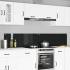 Keukenachterwand 2x 110x40 cm gehard glas zwart