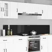 Keukenachterwand 2x 110x40 cm gehard glas zwart