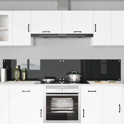 Keuken Achterwand 2 pcs Zwart 110 x 40 cm gehard glas