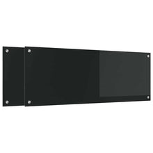 Keuken Achterwand 2 pcs Zwart 110 x 40 cm gehard glas