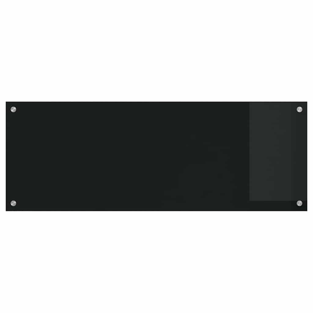 Keuken Achterwand 2 pcs Zwart 110 x 40 cm gehard glas