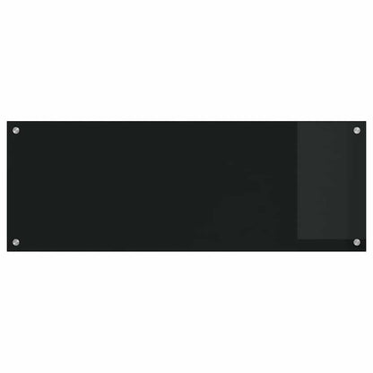 Keuken Achterwand 2 pcs Zwart 110 x 40 cm gehard glas