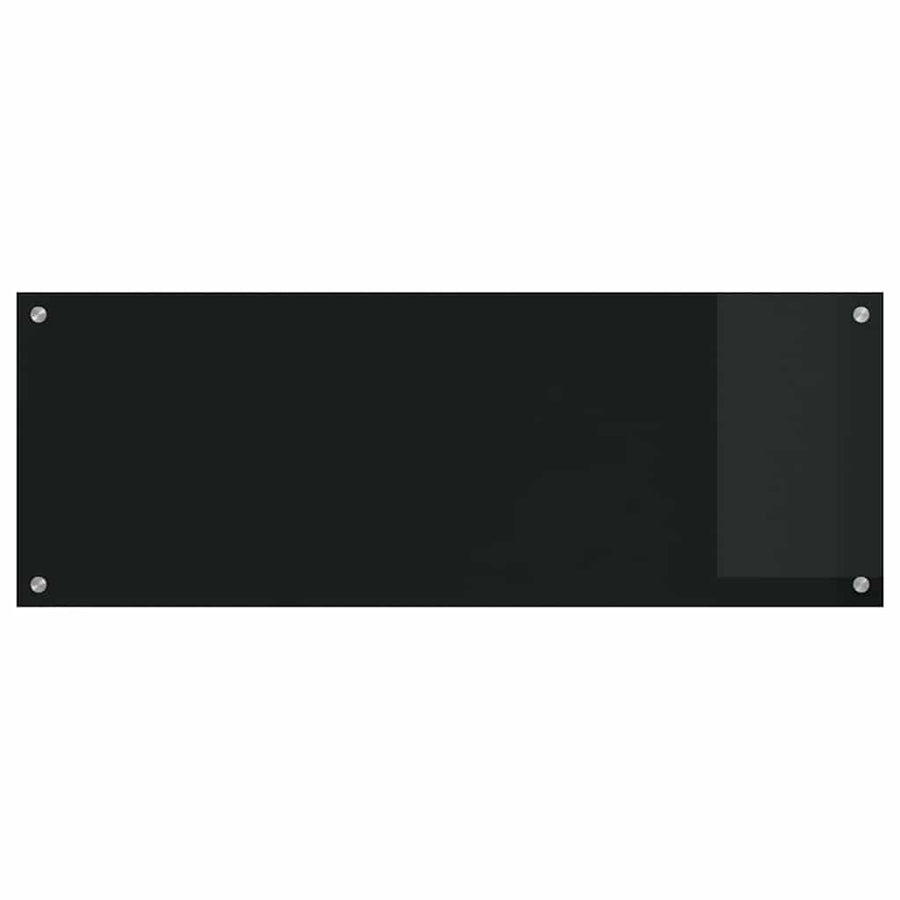 Keuken Achterwand 2 pcs Zwart 110 x 40 cm gehard glas