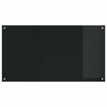 Keuken Achterwand 2 pcs Zwart 110 x 60 cm gehard glas