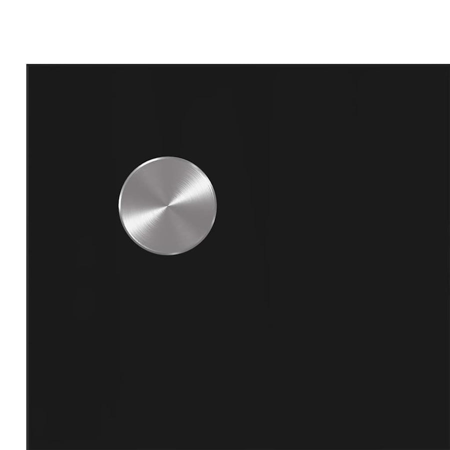 Keukenachterwand 2 pcs Zwart 120 x 40 cm gehard glas