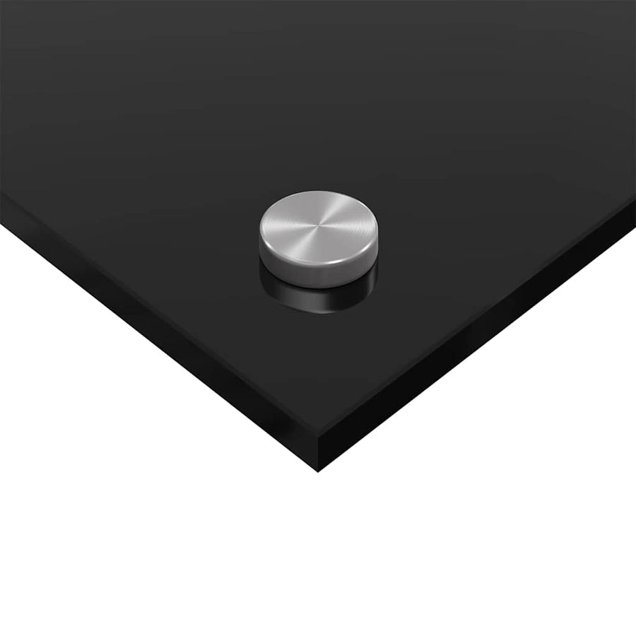 Keukenachterwand 2 pcs Zwart 120 x 40 cm gehard glas