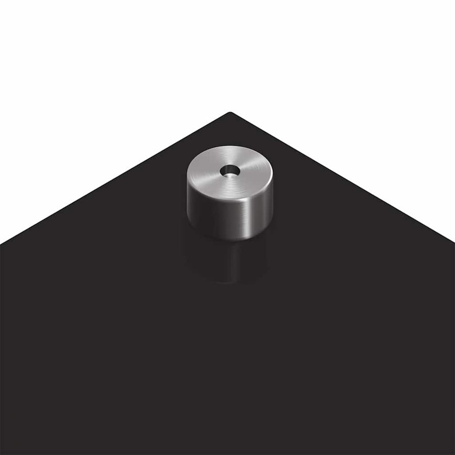 Keukenachterwand 2 pcs Zwart 120 x 40 cm gehard glas