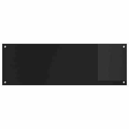 Keukenachterwand 2 pcs Zwart 120 x 40 cm gehard glas