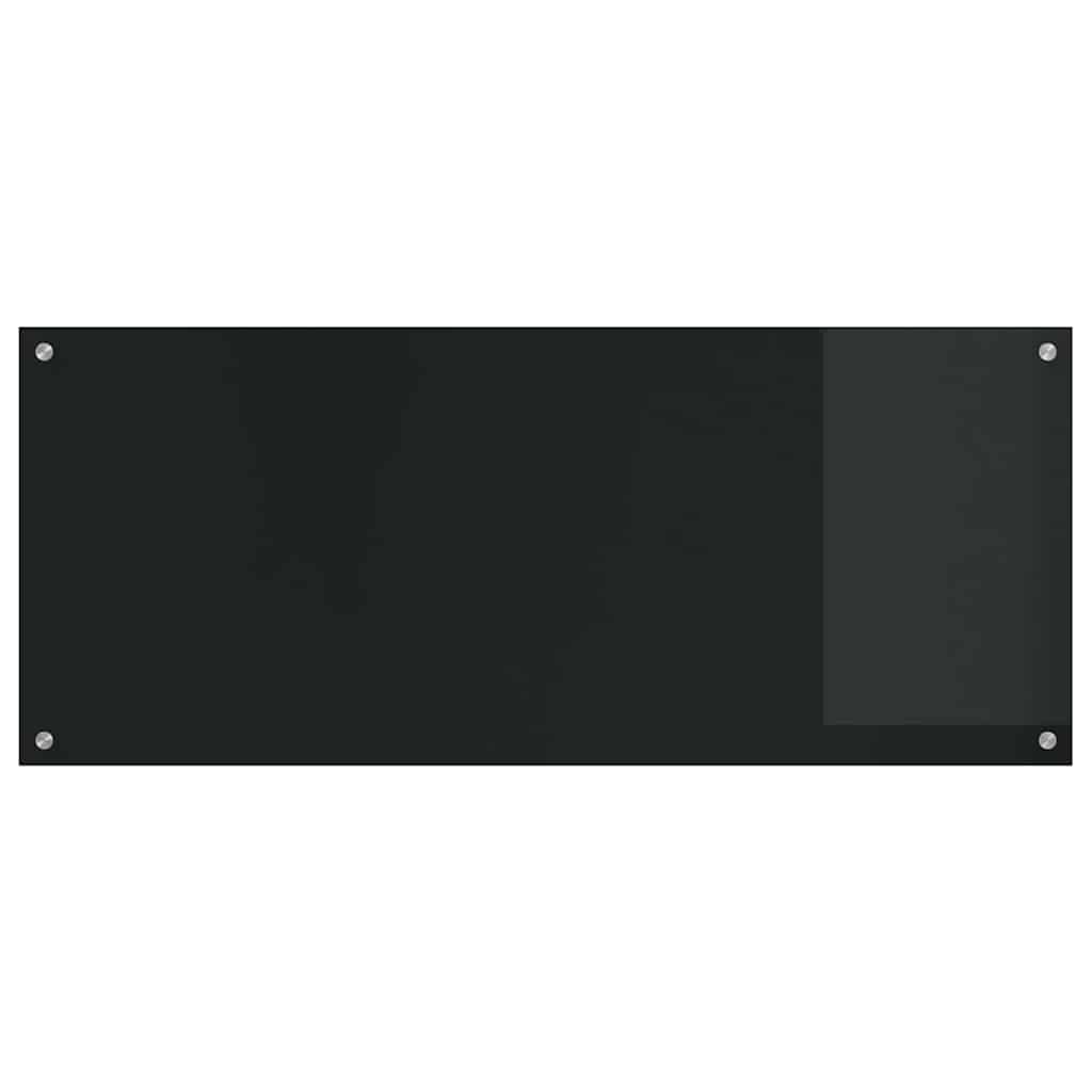 Keukenachterwand 2 pcs Zwart 120 x 50 cm gehard glas