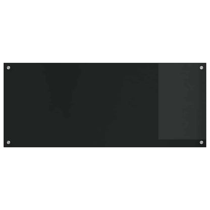 Keukenachterwand 2 pcs Zwart 120 x 50 cm gehard glas
