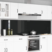 Keukenachterwand 2 stuks 120x60 cm gehard glas zwart