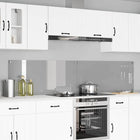 Keuken achterwand 2 stuks 110x50 cm gehard glas lichtgrijs