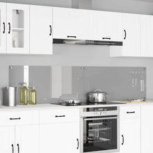 Keuken Achterwand 2 pcs Lichtgrijs 110 x 50 cm gehard glas