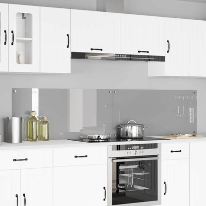 Keuken Achterwand 2 pcs Lichtgrijs 110 x 50 cm gehard glas