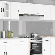 Keuken achterwand 2 stuks 110x60 cm gehard glas lichtgrijs