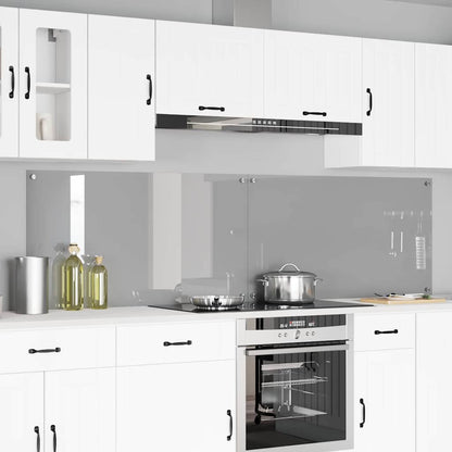 Keuken Achterwand 2 pcs Lichtgrijs 110 x 60 cm gehard glas