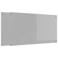 Keuken Achterwand 2 pcs Lichtgrijs 110 x 60 cm gehard glas