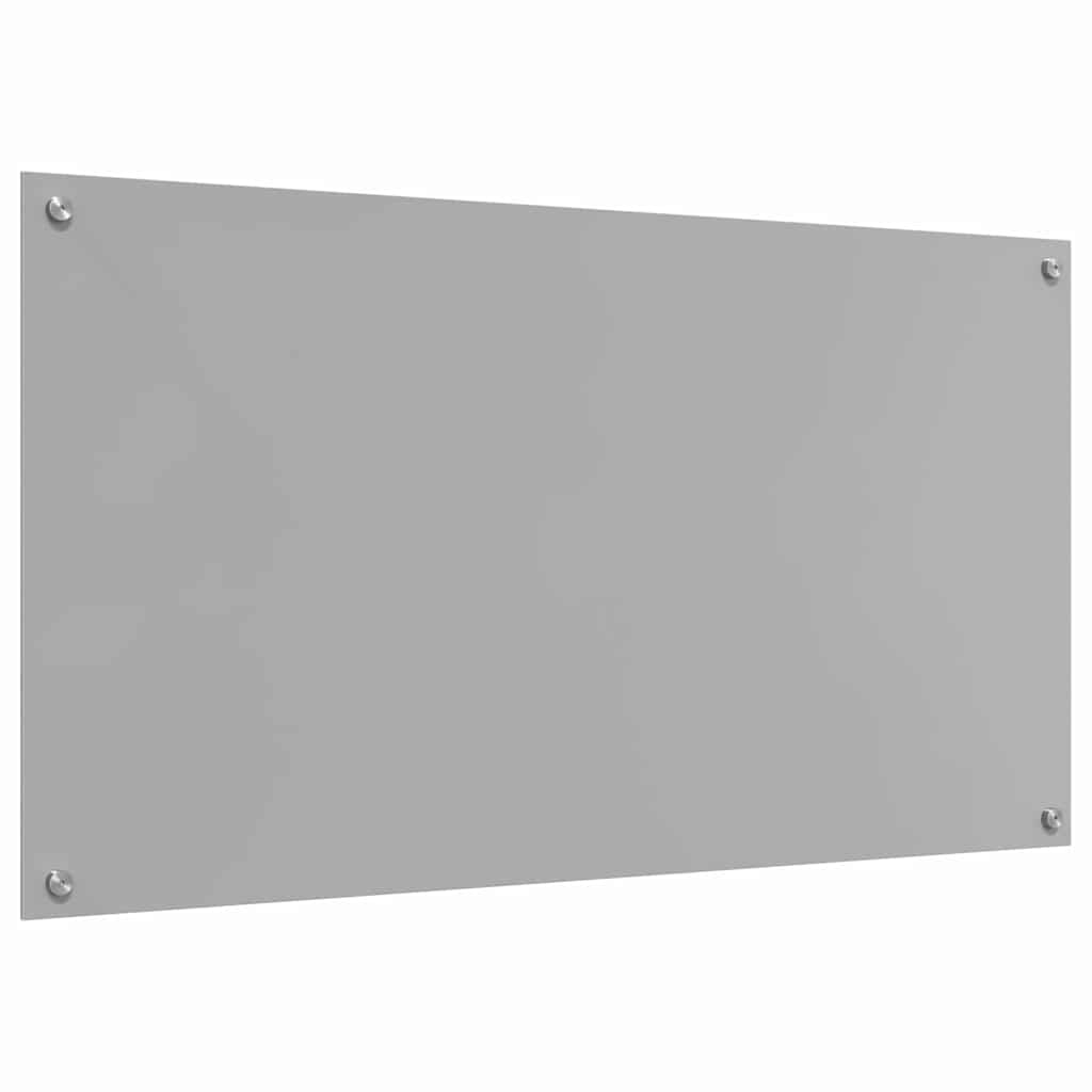 Keuken Achterwand 2 pcs Lichtgrijs 110 x 60 cm gehard glas