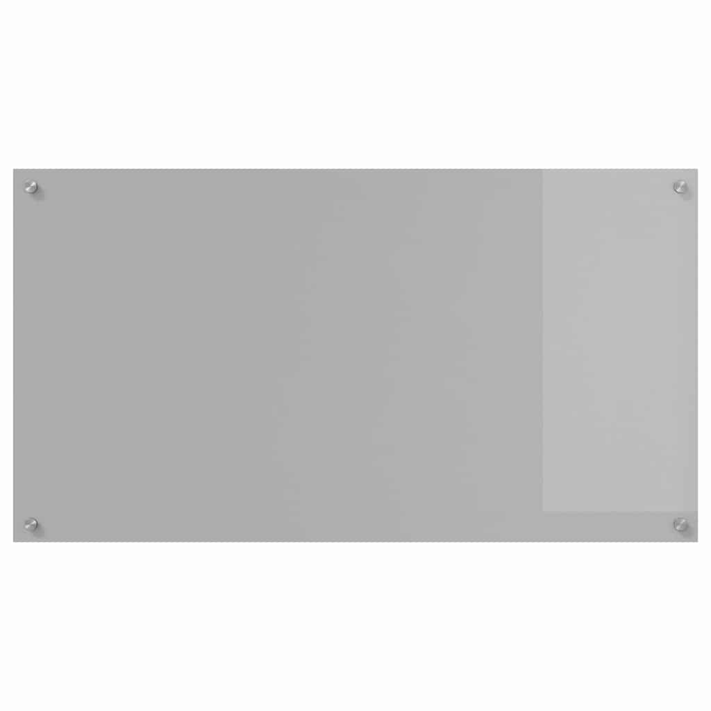 Keuken Achterwand 2 pcs Lichtgrijs 110 x 60 cm gehard glas