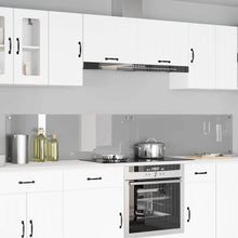 Keuken Achterwand 2 pcs Lichtgrijs 120 x 40 cm gehard glas